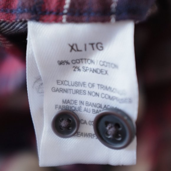 NWT Windriver red stretch plaid flannel shirt XL - Picture 5 of 9